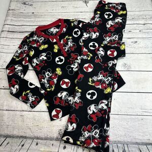 Disney Mickey And Minnie Mouse Pajama Set Small Two Piece Fleece‎